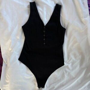 American Eagle Sleeveless Henley Tank Bodysuit